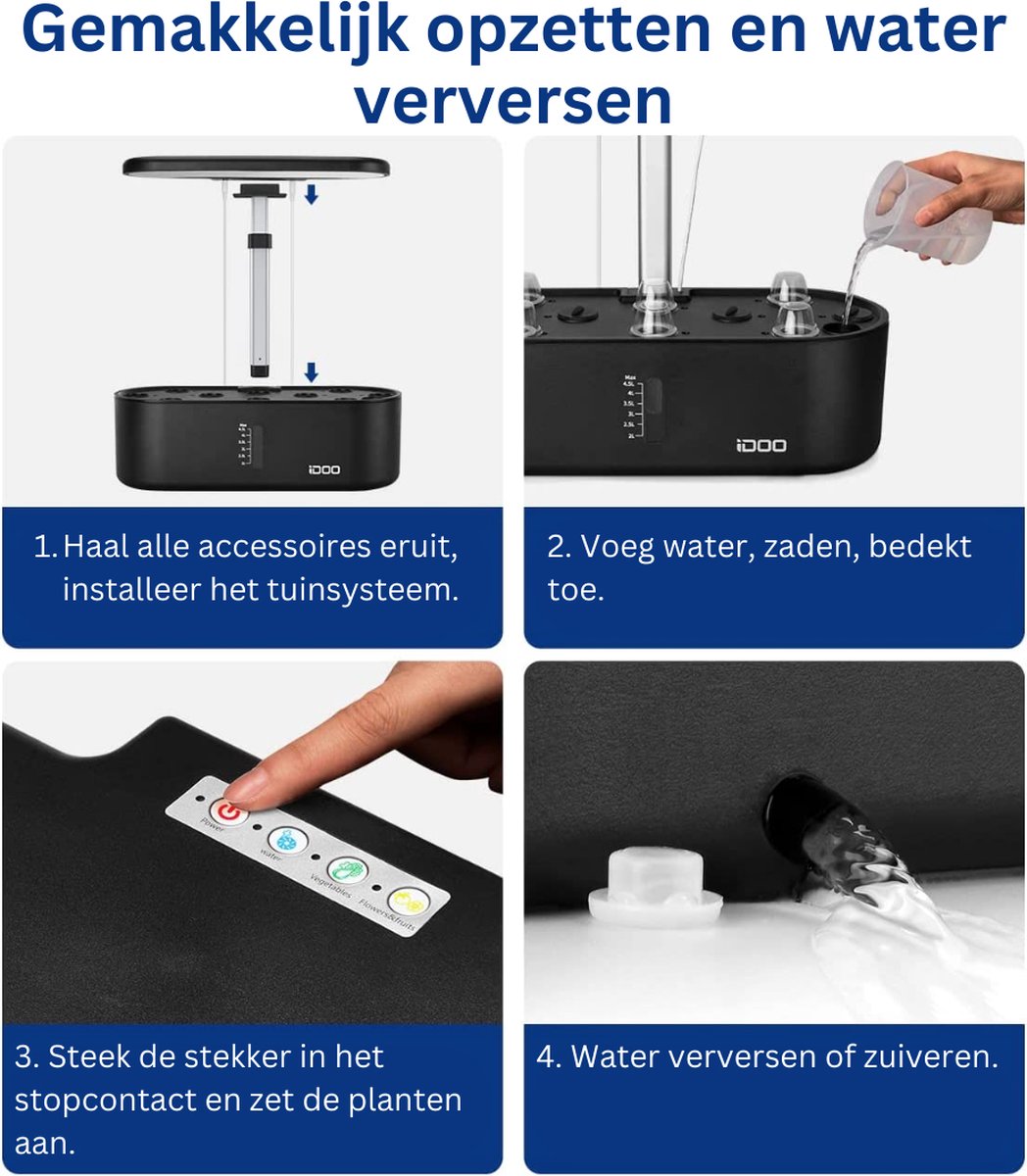 Kweekbak op poten 60 x 75 cm antraciet - Janssen Tuinproducten
