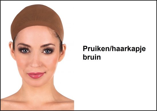 Boland Verkleedpruik met baard voor heren - bruin - Holbewoner - Carnaval - lang wild haar | Fun en Feest