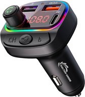 BaltonGoods Bluetooth FM transmitter - Carkit - Autolader - Snellader USB C en A - Handsfree Bellen Auto - Auto Accessories