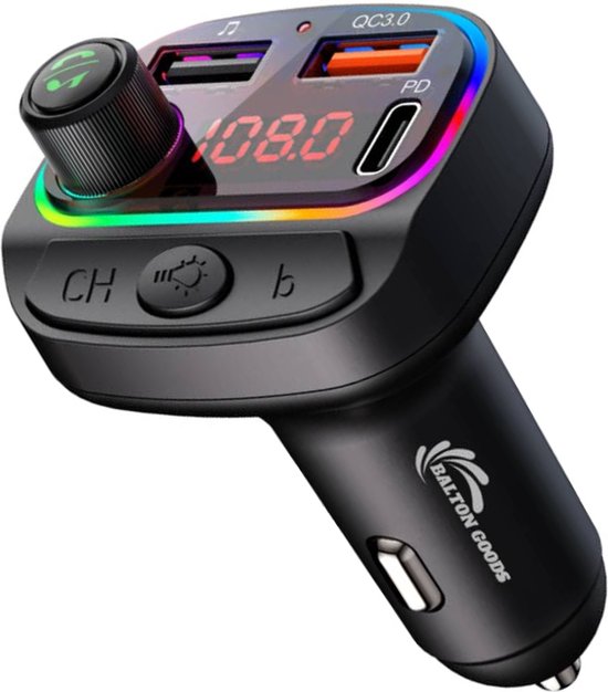Premium Bluetooth FM Transmitter - Carkit - Autolader - Snellader - Handsfree Bellen - Autoradio