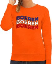 Bellatio Decorations oranje Koningsdag sweater - boeren protest - dames XXL