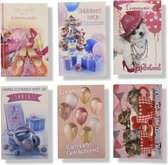 6 Cards & Crafts Luxe Communie wenskaarten - 12 x 17 cm - Communie - met enveloppen