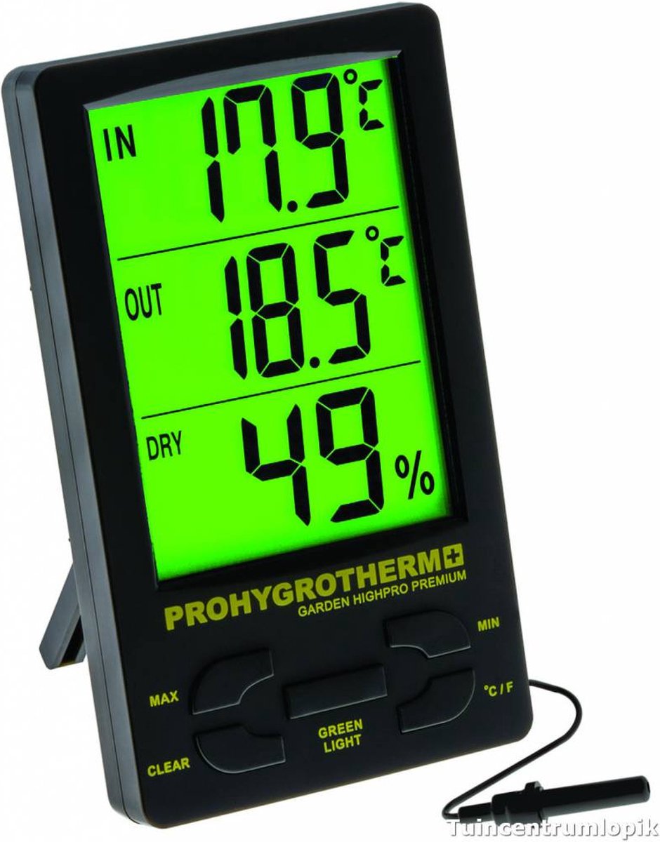 Thermomètre-hygromètre numérique avec sonde IN/OUT Max/Min