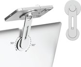 Telefoonhouder voor laptop of flatscreen - magnetisch, draaibaar en kantelbaar - aluminium