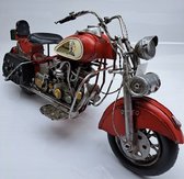 Denza - blikken motor INDIAN model rood 296844950 - indian motorcycle lengte 42 cm - deco -