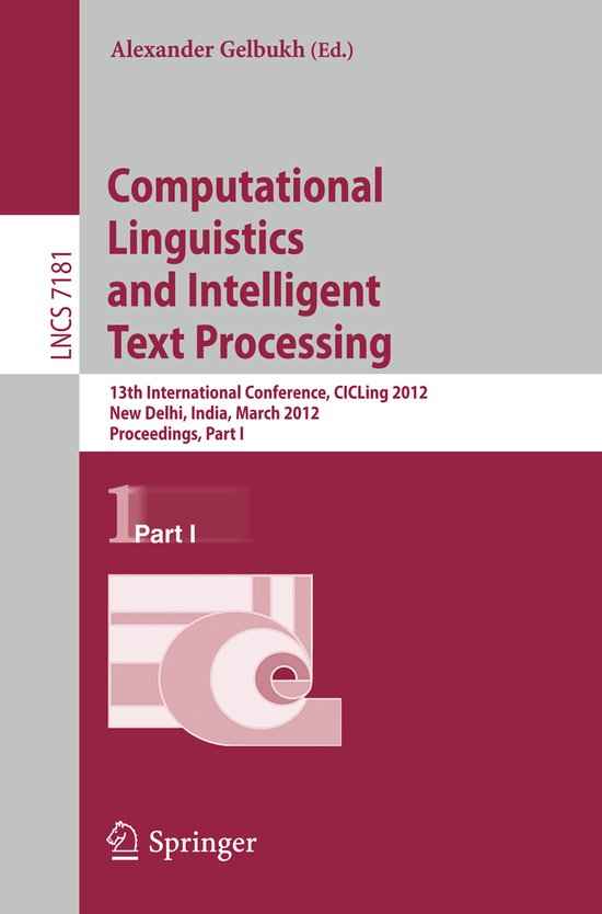 Computational Linguistics and Intelligent Text Processing - cover
