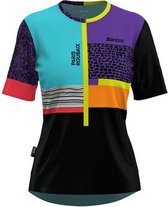 Santini Paris Roubaix Forger Des Heroes T-shirt Met Korte Mouwen Zwart XL Vrouw