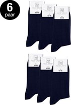 Jacob & Roy's 6 paires de Chaussettes bleues - Homme & Femme - Marine - Taille 43-46 - Sans couture