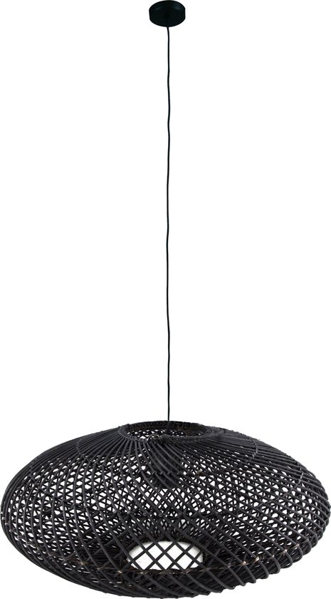 DKNC - Hanglamp Terni - Rotan - 46x46x20 cm - Zwart