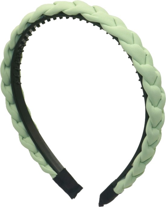 Haarband Gevlochten - Diadeem - 1,8 cm - Groen
