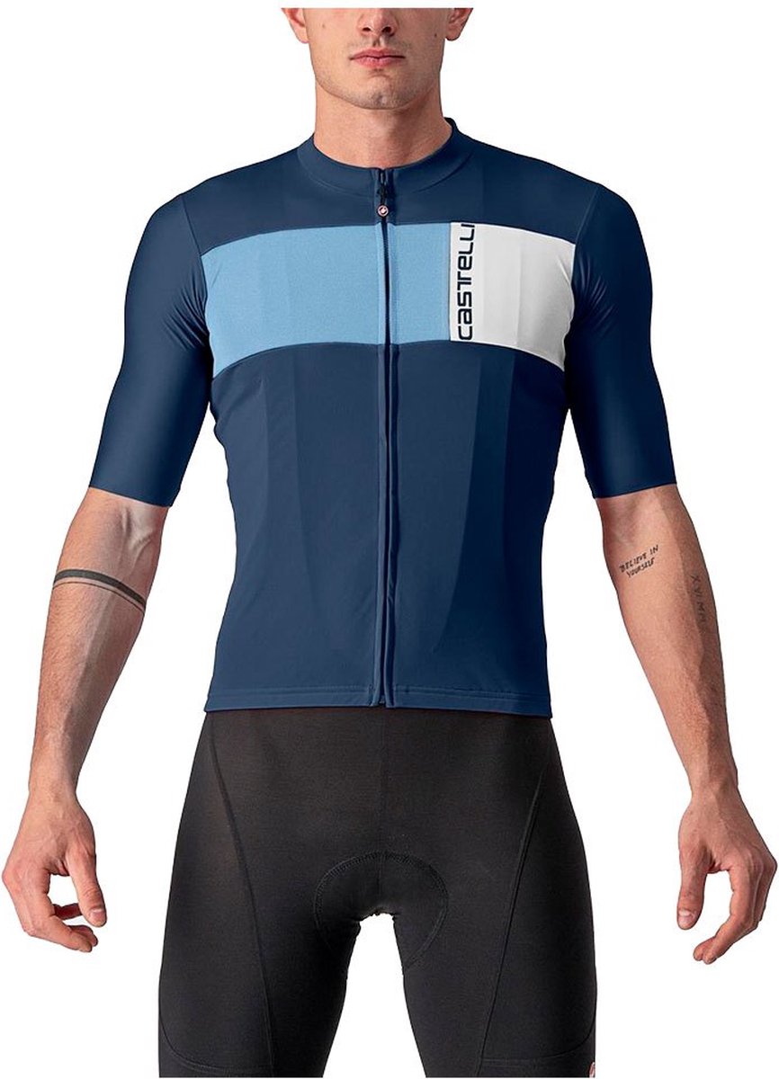 Castelli Prologo 7 Korte Mouw Wielertrui Blauw M Man