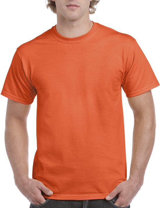 T-shirt met ronde hals 'Ultra Cotton' Gildan Orange - L