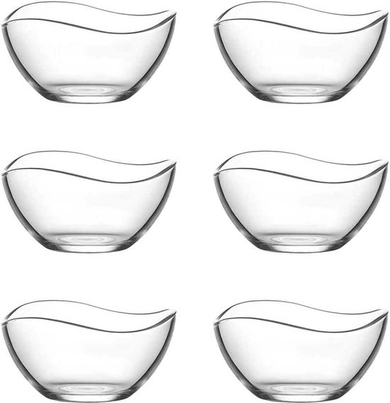 MATANA 40 Petits Bols en Plastique Dur Transparent (150ml) - Coupes à Dessert, Coupelles