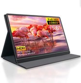 Horivue® Portable Monitor Full HD met Speakers 15.6 inch - Draagbare Monitor voor Laptop - IPS Gaming Display - USB-C & HDMI – 1080P