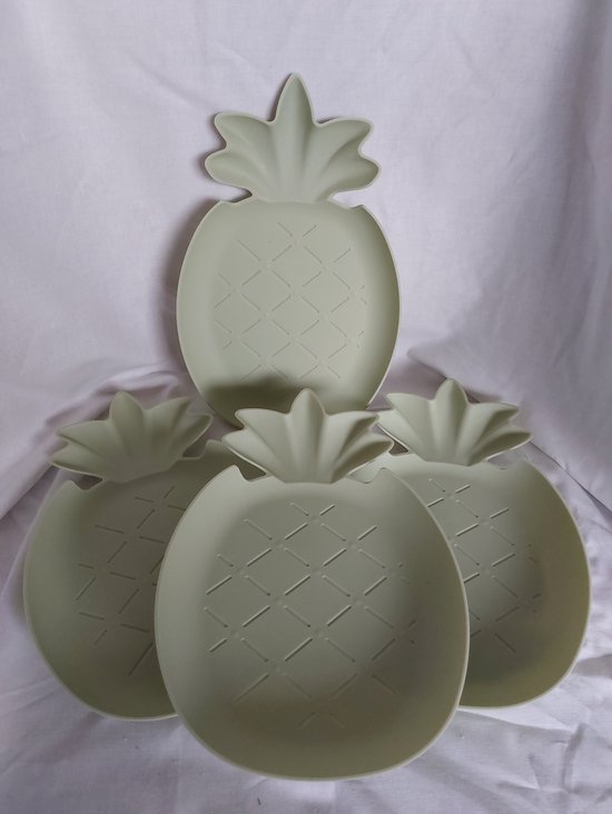 APACALI 50 stuks witte plastic borden, herbruikbaar, met