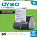 Verpakking van DYMO LabelWriter 5XL labelprinter met een afgedrukte verzendlabel.