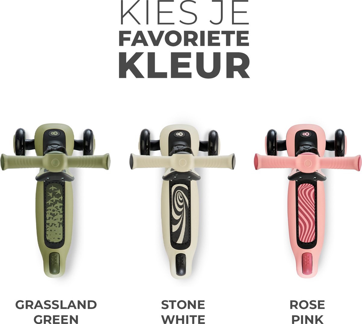 Kinderkraft HALLEY 2-in-1 Loopfiets en Driewieler Step - Voor Kinderen van 1-5 Jaar, Max 50 kg - Verstelbaar Zadel en Stuur, Opvouwbaar, LED Wielen - Groen — afbeelding 7