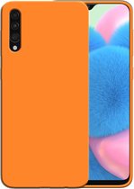 Coque en Siliconen Smartphonica pour Samsung Galaxy A30s / A50 / A50s Coque avec intérieur souple - Oranje / Coque arrière