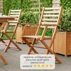 Houten Tuinstoel Met Armsteun - Set van 2 Inklapbare Stoelen – Balkon Stoelen - Duurzaam FSC Acacia