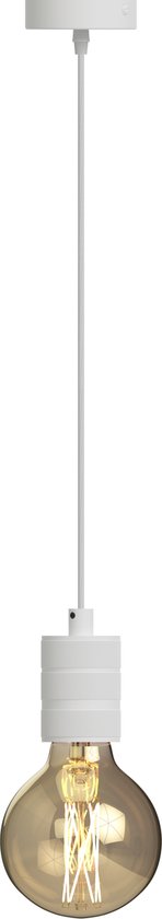 Calex Retro Pendulum - Lampe à Suspension Industrielle - Culot E27 - Wit - Excl. léger frère
