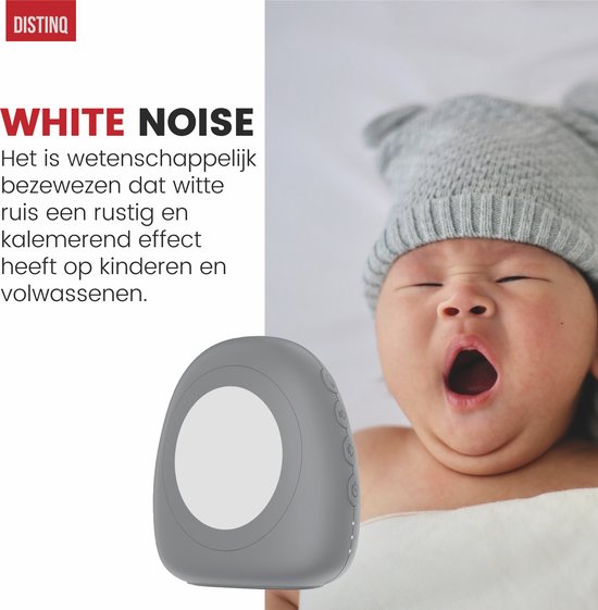 DistinQ White Noise Machine - Slaaphulpen - Witte Ruis - Baby Slaap Hulp - Druppel - Grijs van DistinQ — afbeelding 4