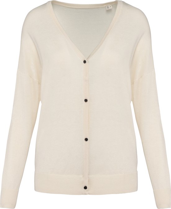 Dames cardigan sweater met Lyocell TENCEL™ Ivory - M