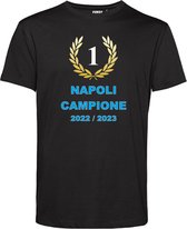 T-shirt Napoli Campione 2022-2023 | Napoli Supporter | Shirt Kampioen | Kampioensshirt | Zwart | maat L