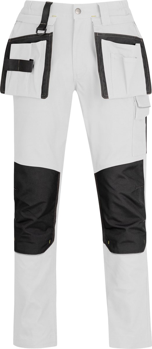 STØRVIK Tim Stretch Werkbroek - Heren & Dames - 97% Katoen - Maat XS - Wit