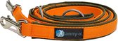 AnnyX Hondenriem - Verstelbaar - Olijfgroen Oranje - Lengte 3m