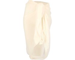 Pareo Omslagdoek Effen Wit Dames Vrouwen Strandjurkje Sarong