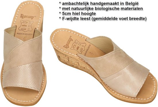 Ronny Dames beige slippers muiltjes maat 39 bol