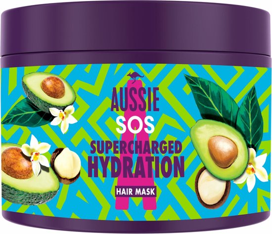 6x Aussie Haarmasker SOS Supercharged Hydration 450 ml