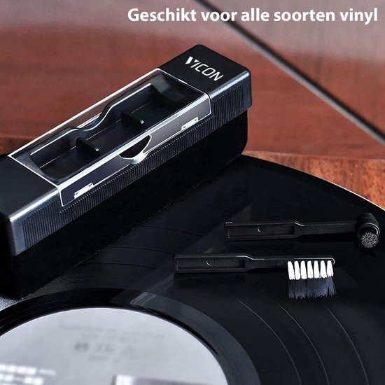 Vicon Professionele 6-in-1 Platenborstel set voor Vinyl Platen - Incl. Naaldreiniger - Antistatisch - Platenreiniger - LP Reinigingsset - LP schoonmaakset - Vinyl reiniger