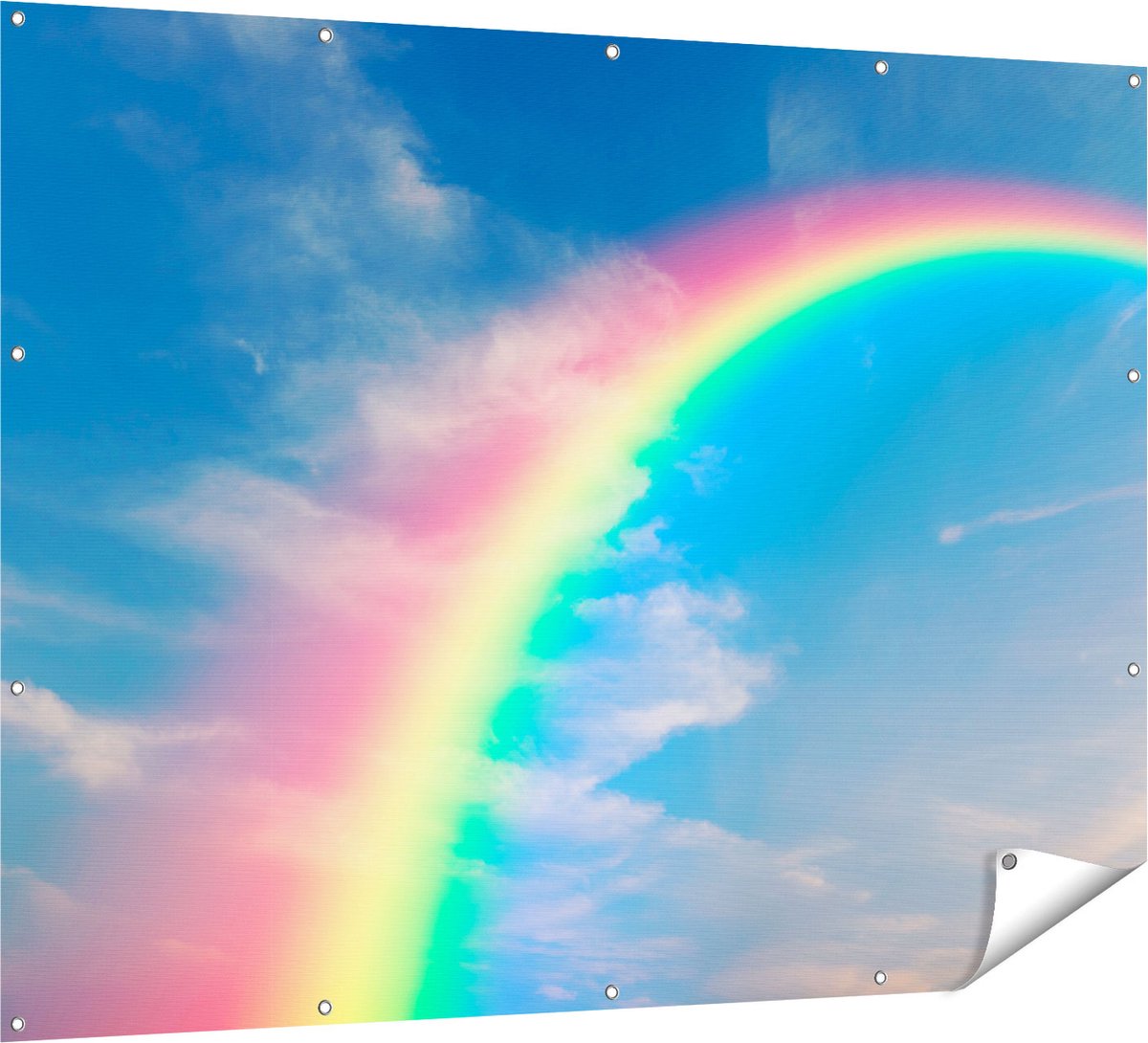 Gards Tuinposter Regenboog - 160x120 cm - Tuindoek - Tuindecoratie - Wanddecoratie buiten - Tuinschilderij Multikleur