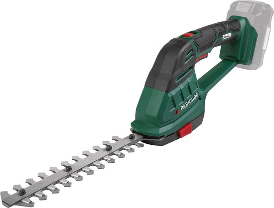 Parkside Accu Grasschaar en Struikenschaar - 20V - zonder accu - Toerental: 1200 tpm - Inhoud: grasschaar, struikmes - Exclusief accu en snellader