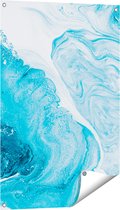 Gards Tuinposter Abstracte Kunst van een Oceaan - 60x90 cm - Tuindoek - Tuindecoratie - Wanddecoratie buiten - Tuinschilderij