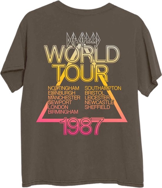 T-shirt Officiel Def Leppard Hysteria - Pour Hommes, Coupe Ample, 100% Coton, Neuf Avec étiquettes