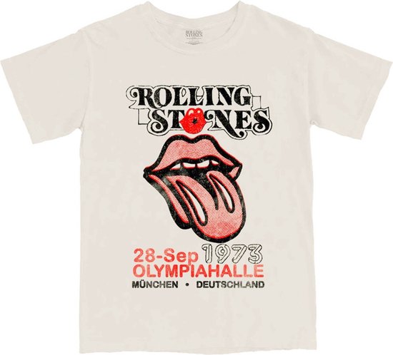 The Rolling Stones Tshirt Homme -XL- Munich '73 Creme