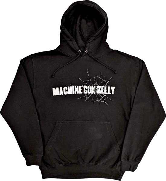 Foto: Machine gun kelly cracked glass hoodie trui l zwart