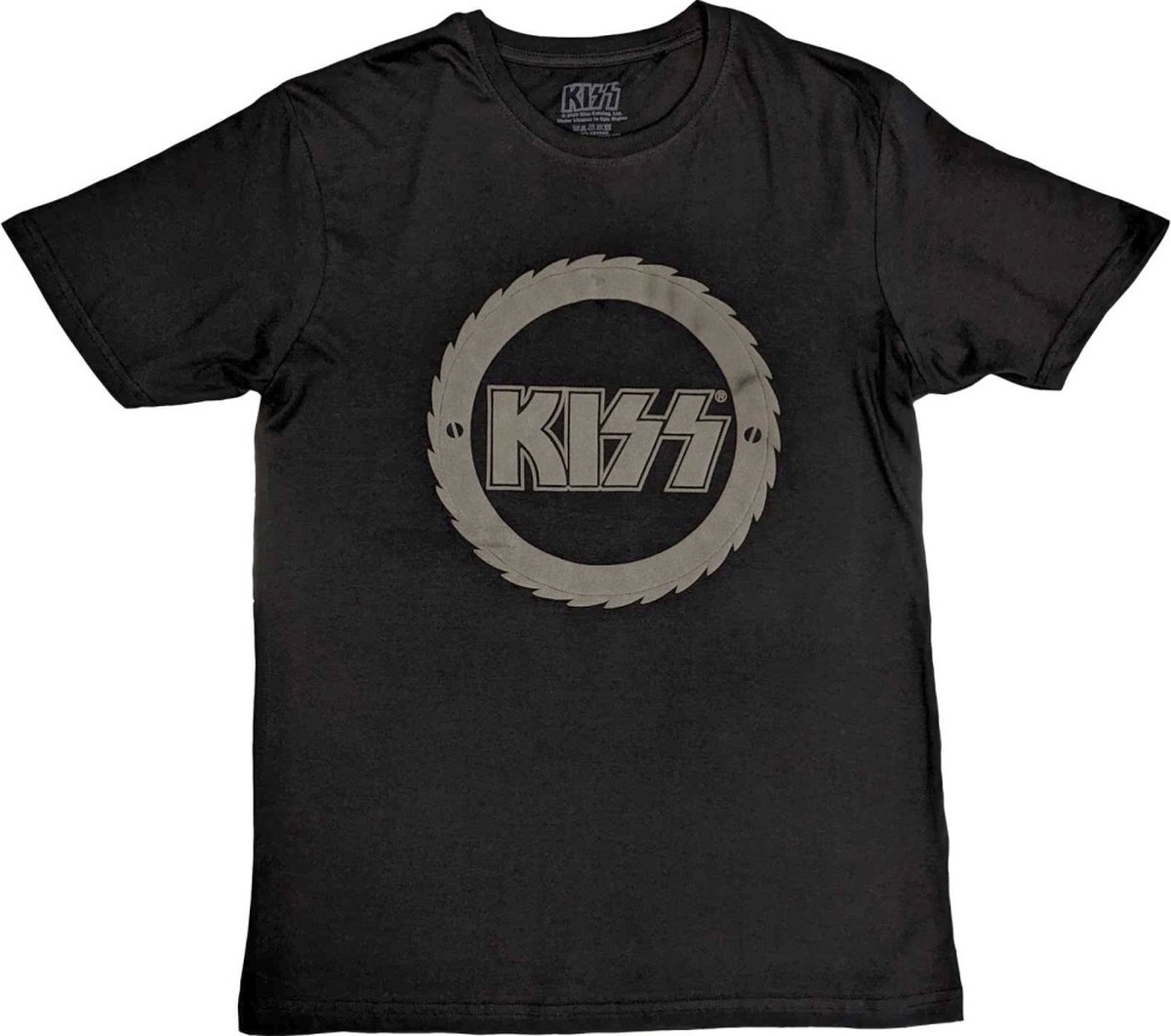 Kiss - Buzzsaw Logo Heren T-shirt - M - Zwart