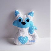 Knuffel vosje Blauw met naam