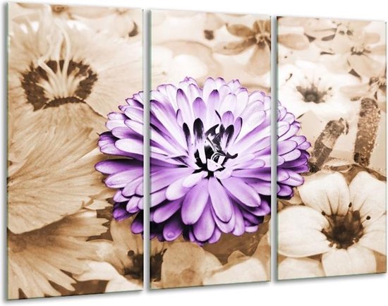 Peinture sur toile Fleur | Violet, marron | 120x80cm 3 Liège