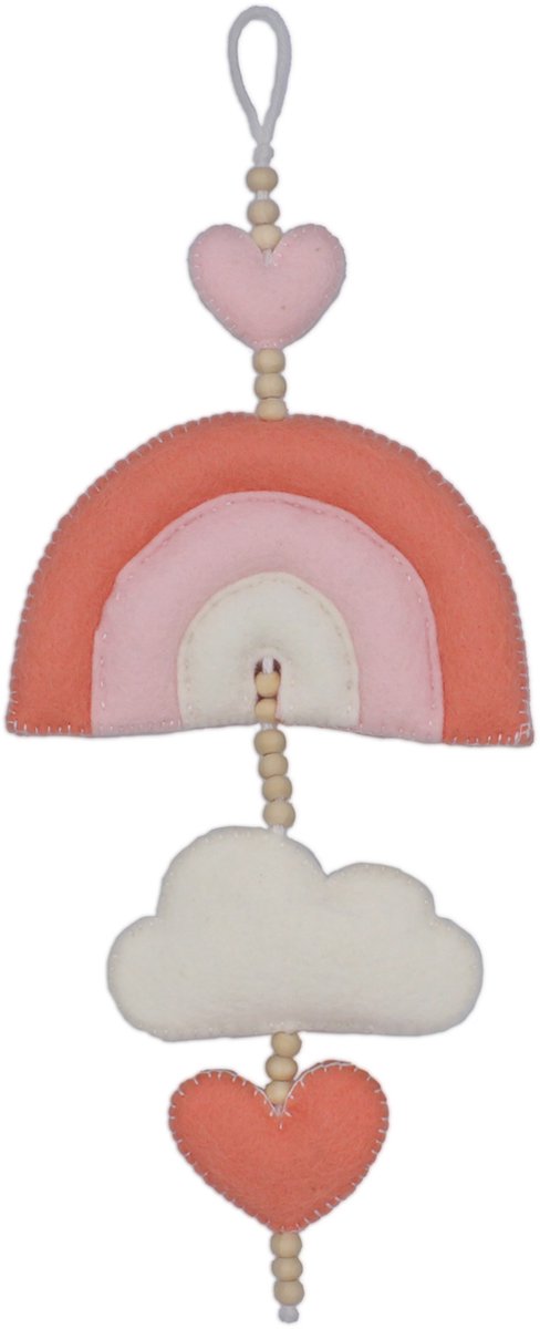 Hardicraft Viltpakket - Regenboog Wandhanger - Roze