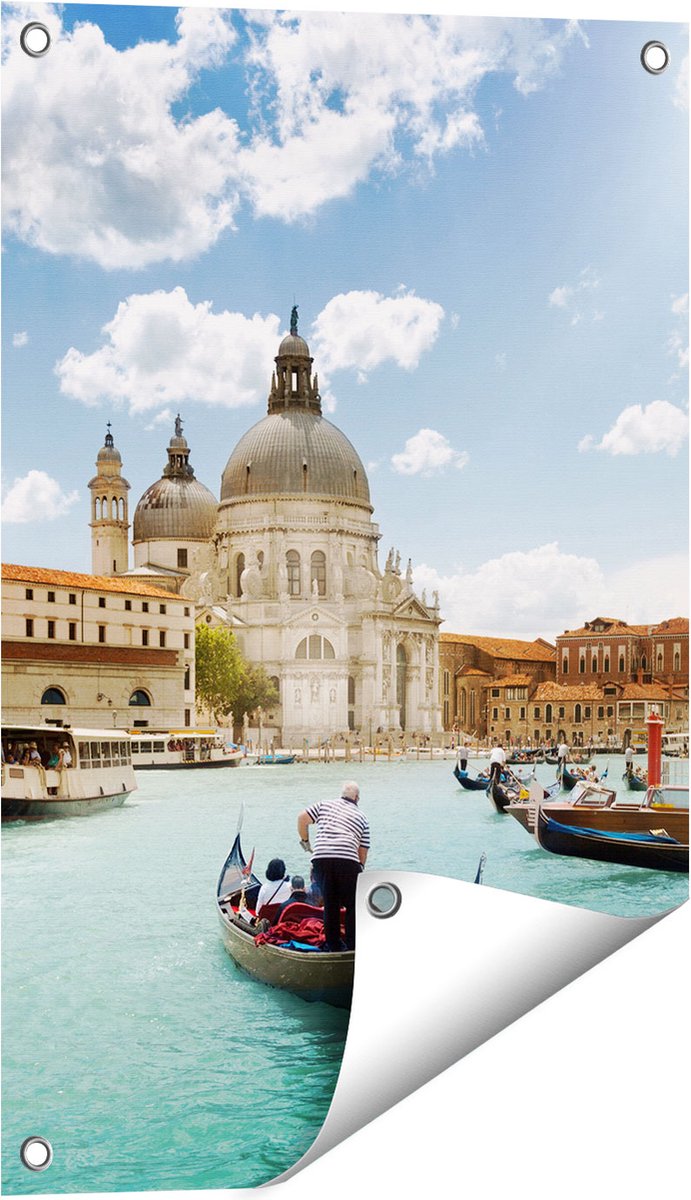 Gards Tuinposter Basiliek San Marco in Veneti� op het Water - 40x60 cm - Tuindoek - Tuindecoratie - Wanddecoratie buiten - Tuinschilderij Multikleur