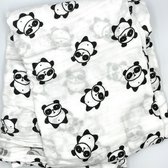 Baby Berliée - Hydrofiel Doek XL - Inbakerdoek - Muslin Swaddle - Kraamcadeau - Zwart en Wit - Panda