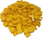 200 Bouwstenen 2x2 plate | Geel | Compatibel met Lego Classic | Keuze uit vele kleuren | SmallBricks