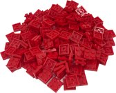 200 Bouwstenen 2x2 plate | Rood | Compatibel met Lego Classic | Keuze uit vele kleuren | SmallBricks