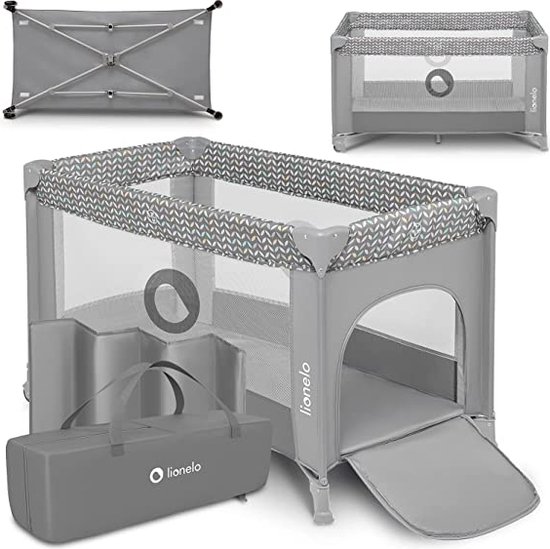 Lit Bébé De Camping Pliant - Gris - Neuf - Pratique Pour Voyages