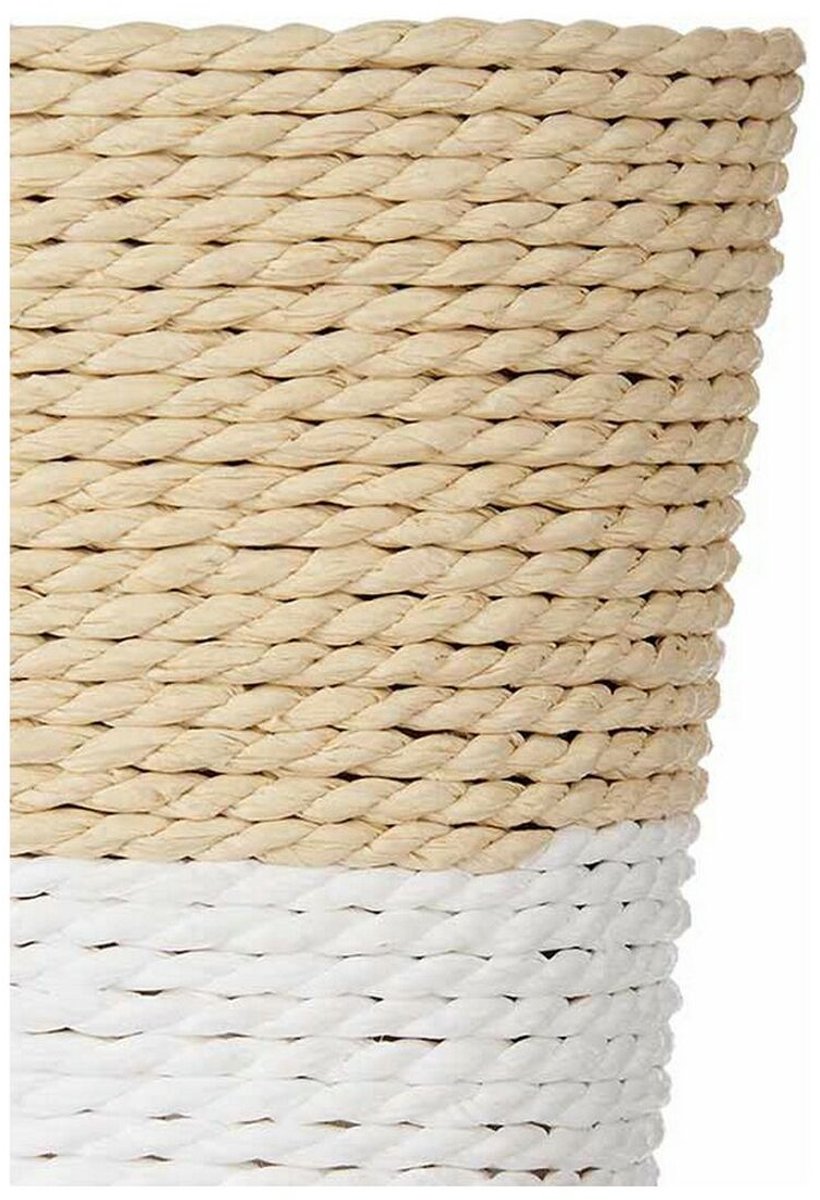 Grondlegger Natuurlijk Bruin Touw Plastic Wit/Natuurlijk (10 x 10 x 10 cm)
