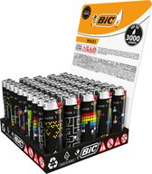BIC J26 Maxi Lighters - 50 stuks - vuursteen flint aanstekers - Gaming Decor- Tray van 50 gasaanstekers - Kindveilig